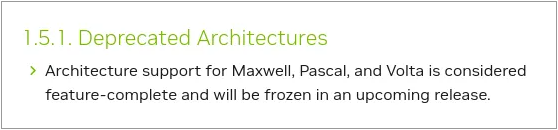 Deprecated Architectures